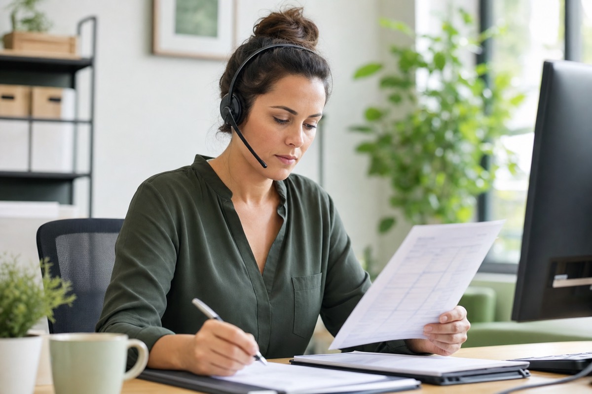 Revenue cycle and billing work on a clinic desk